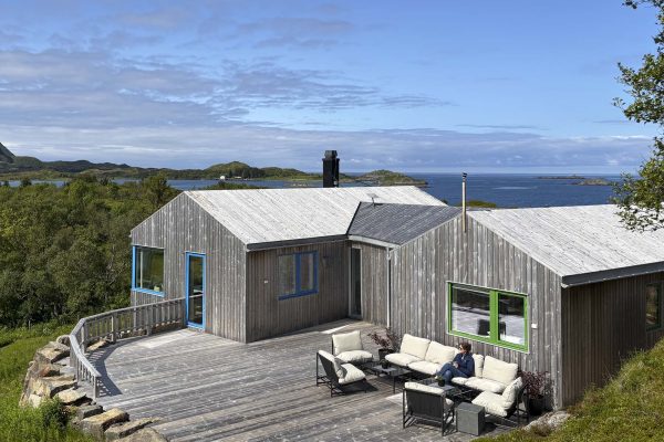 High-end Villa ute på terrassen.